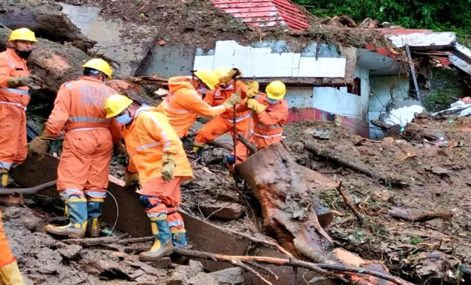 shimla landslide news shiv temple