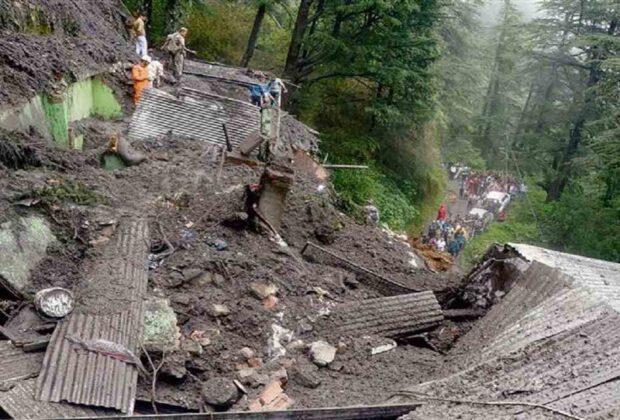 shimla landslide shiv mandir